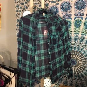 Blue button down